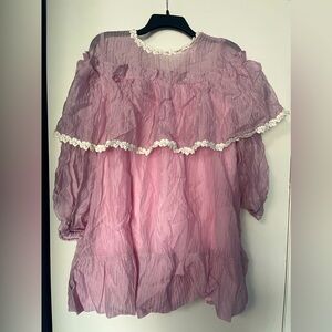 Ruffle pink dress